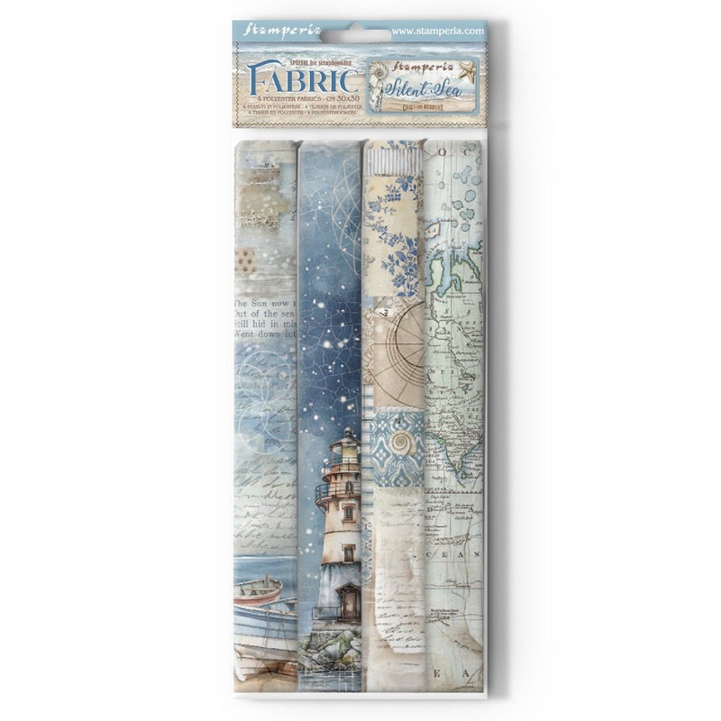 Stamperia – Silent Sea – Polyester Fabric 12×12 4/Pkg