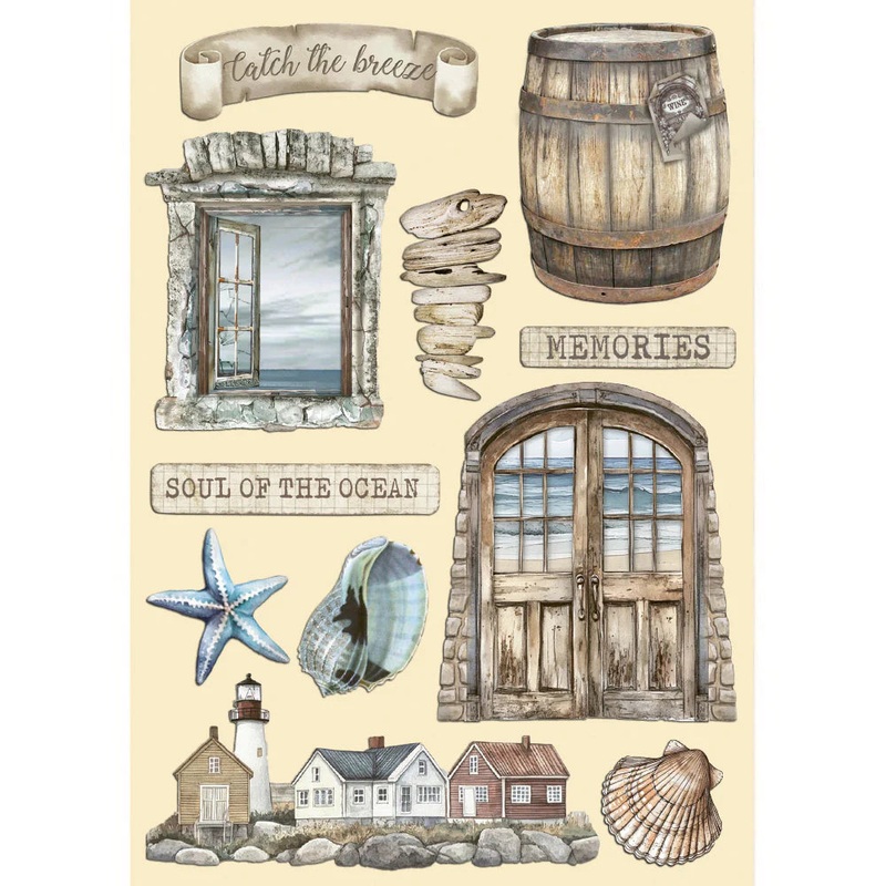 Stamperia – Silent Sea – Soul Of The Ocean A5 Colored Wooden Shapes KLSP183