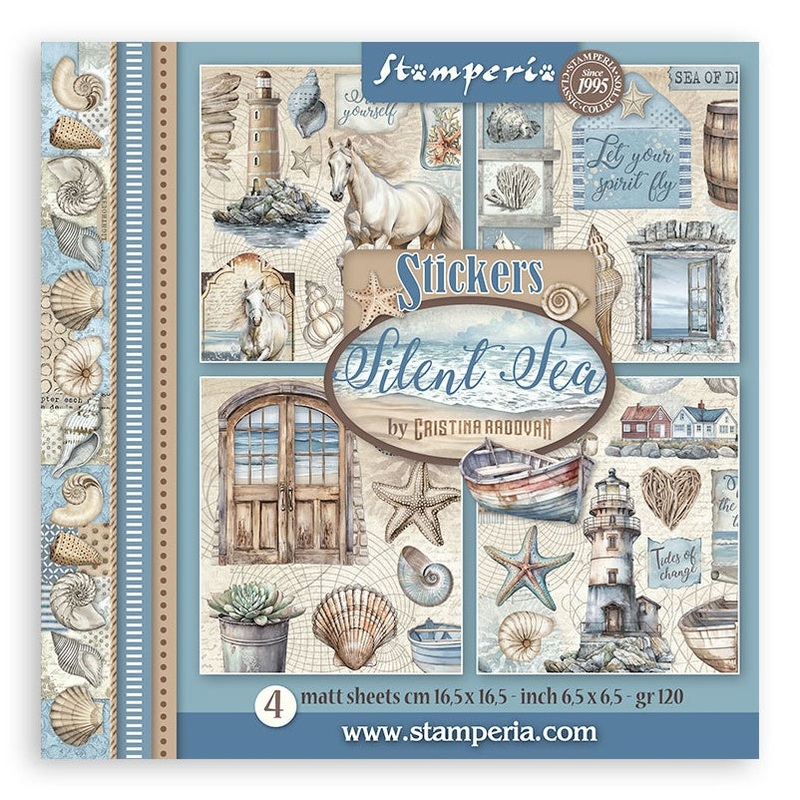 Stamperia – Silent Sea – Stickers 6.5″X6.5″ 4/Pkg