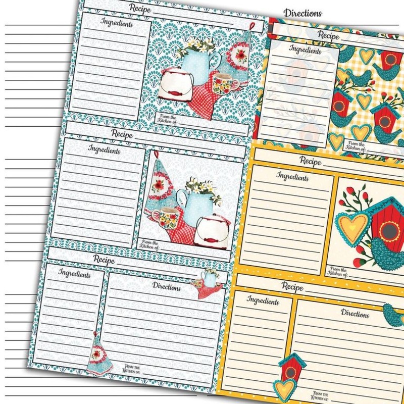 – Sweet Southern Mess Recipe Cards – 12×12 – Sheet A – Cotton Bristol