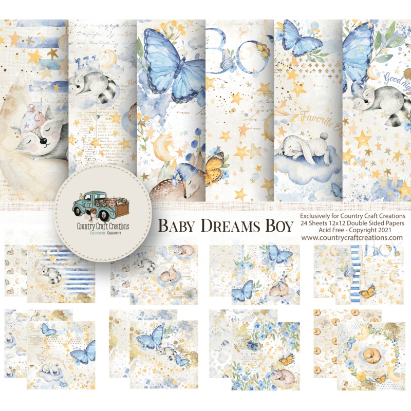– Baby Dreams Boy – 12×12 – Cotton Bristol