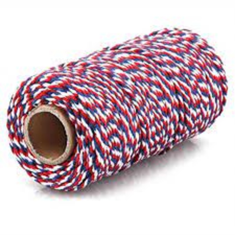 Bakers Twine – Twisted Twine / Red, White, Blue