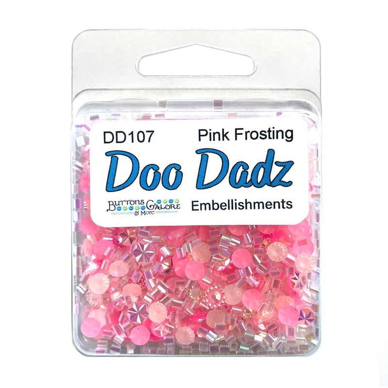 Buttons Galore & More – Shaker Embellishments – Doo Dadz – Pink Frosting / DD107