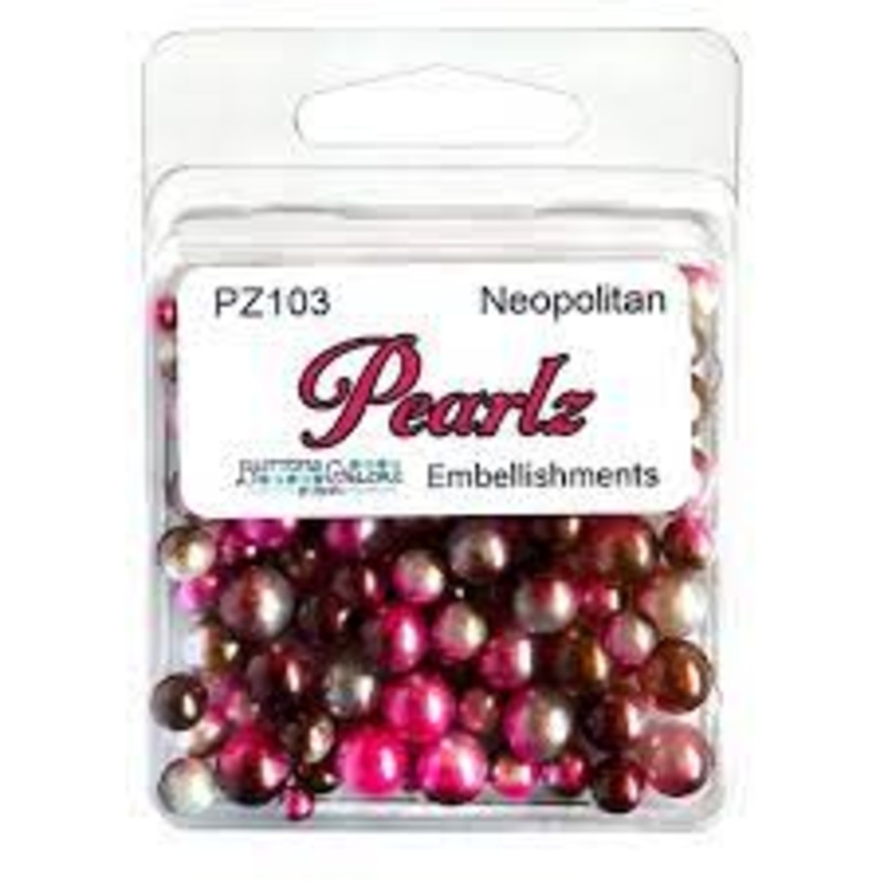 Buttons Galore & More – Shaker Embellishments – Pearlz – Neapolitan/PZ103