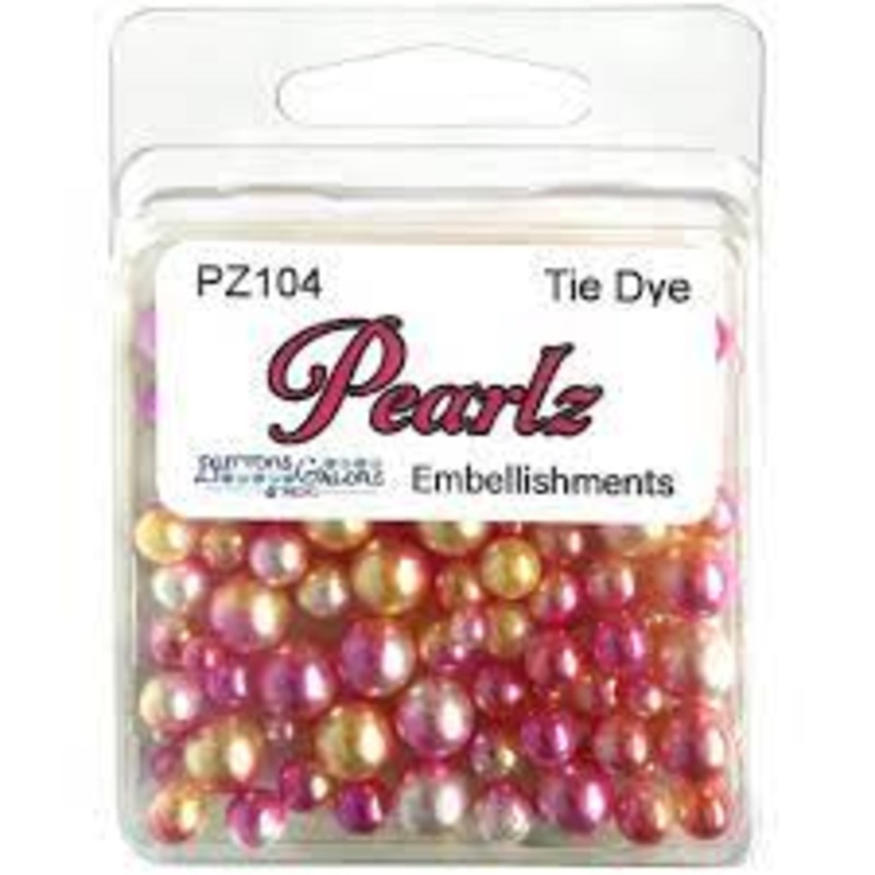 Buttons Galore & More – Shaker Embellishments – Pearlz – Tie Dye/PZ104