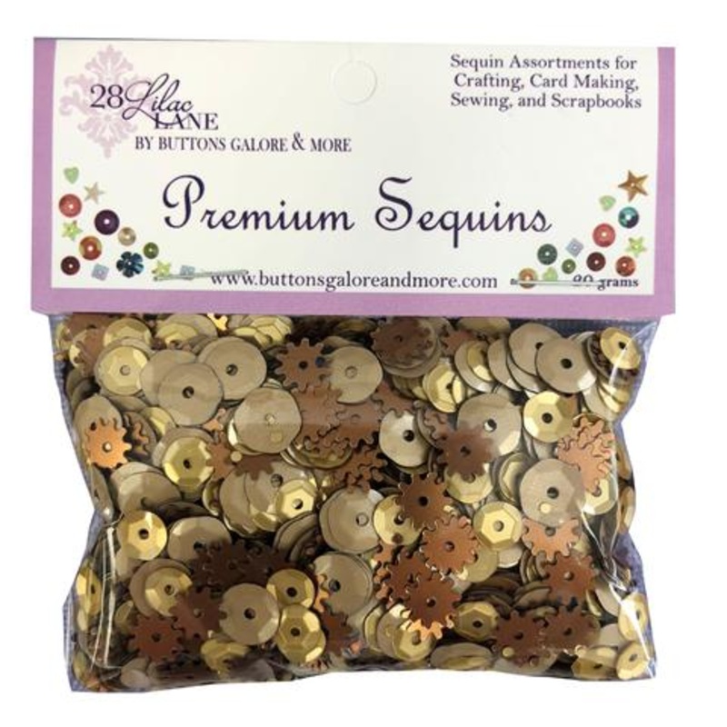Buttons Galore & More – Shaker Embellishments – Sequin in Cello Bags – Metal PS706