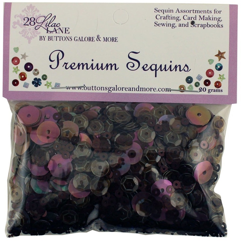 Buttons Galore & More – Shaker Embellishments – Sequin in Cello Bags – Sequins – Coffee / PS750