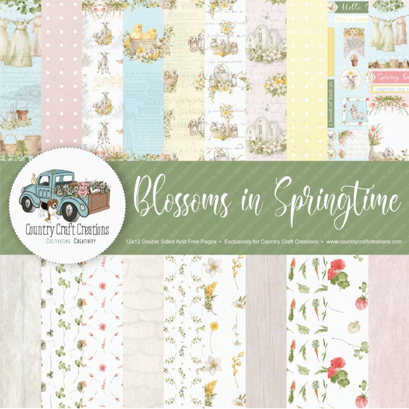 – Blossoms in Springtime – 12×12 – Cotton Bristol