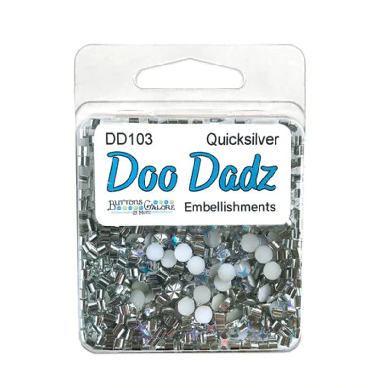 Buttons Galore & More – Shaker Embellishments – Doo Dadz – Quick Silver/DD103