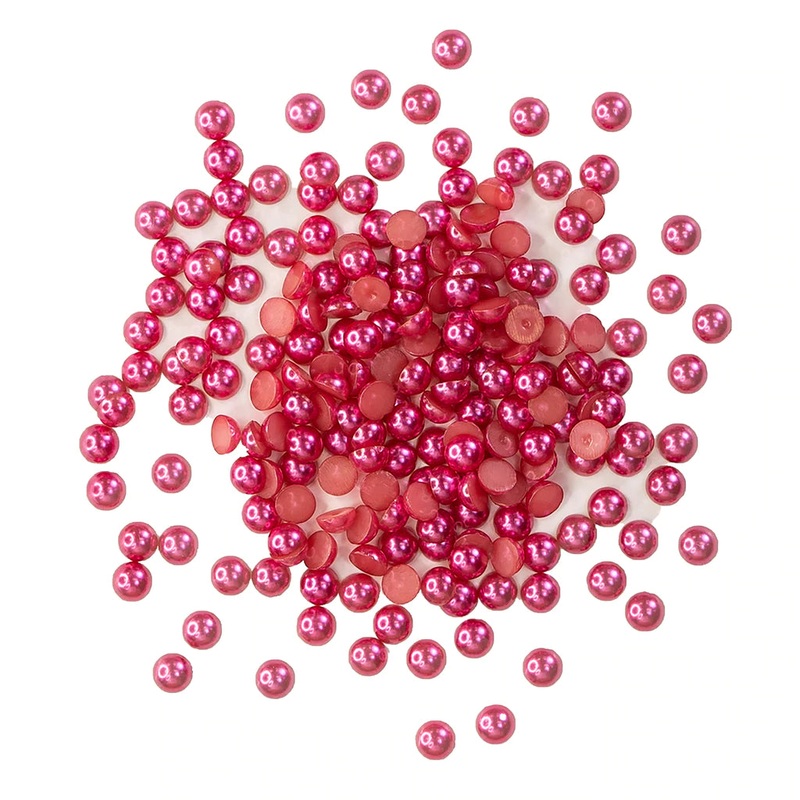 Buttons Galore & More – Shaker Embellishments – Half Pearlz – Roses / HPZ102