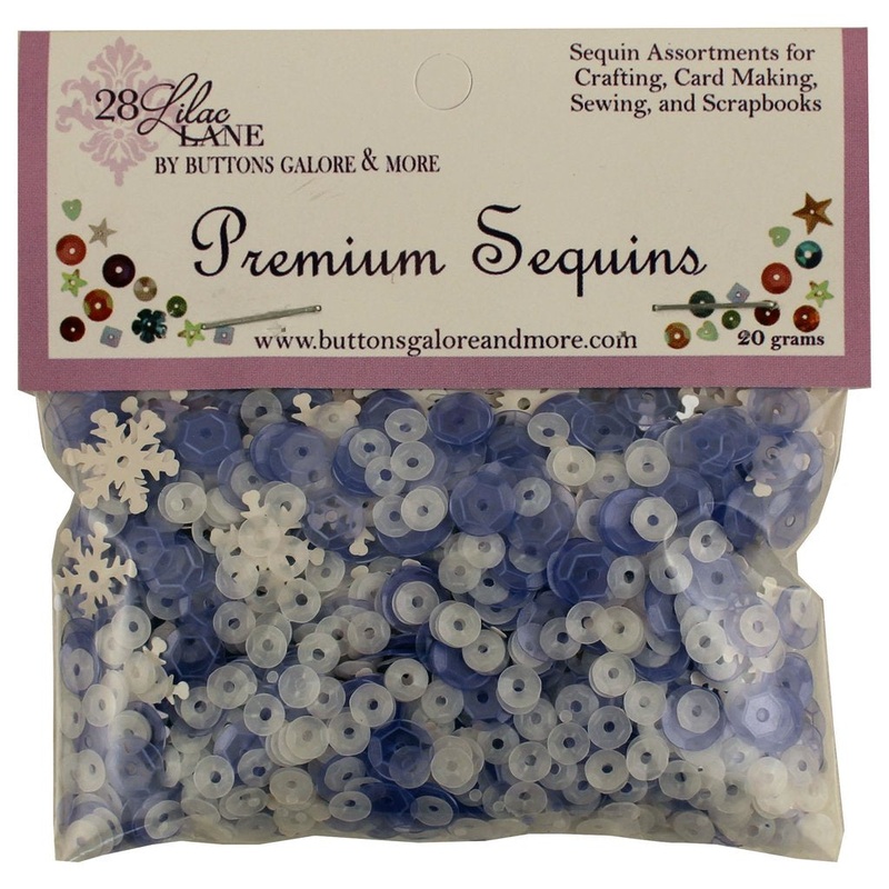 Buttons Galore & More – Shaker Embellishments – Sequin in Cello Bags – Snowflake Sequins PS711