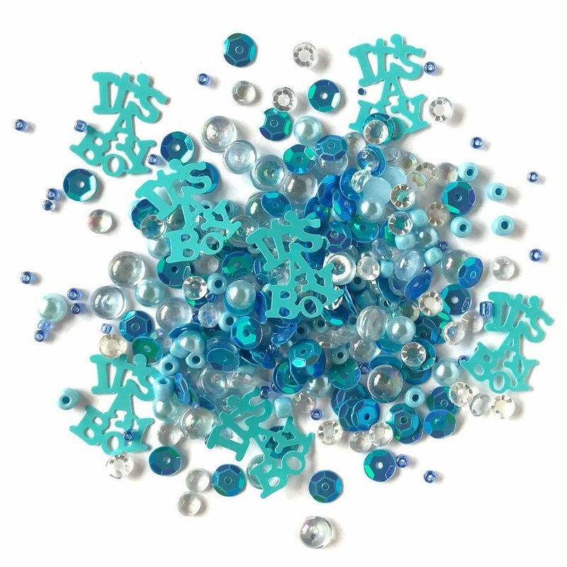 Buttons Galore & More – Shaker Embellishments – Sparkletz – Baby Boy / SPK144