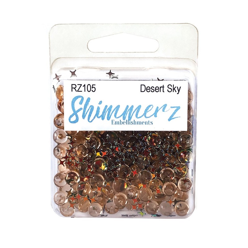 Buttons Galore & More – Shaker Embellishments – Shimmerz – Desert Sky/RZ105