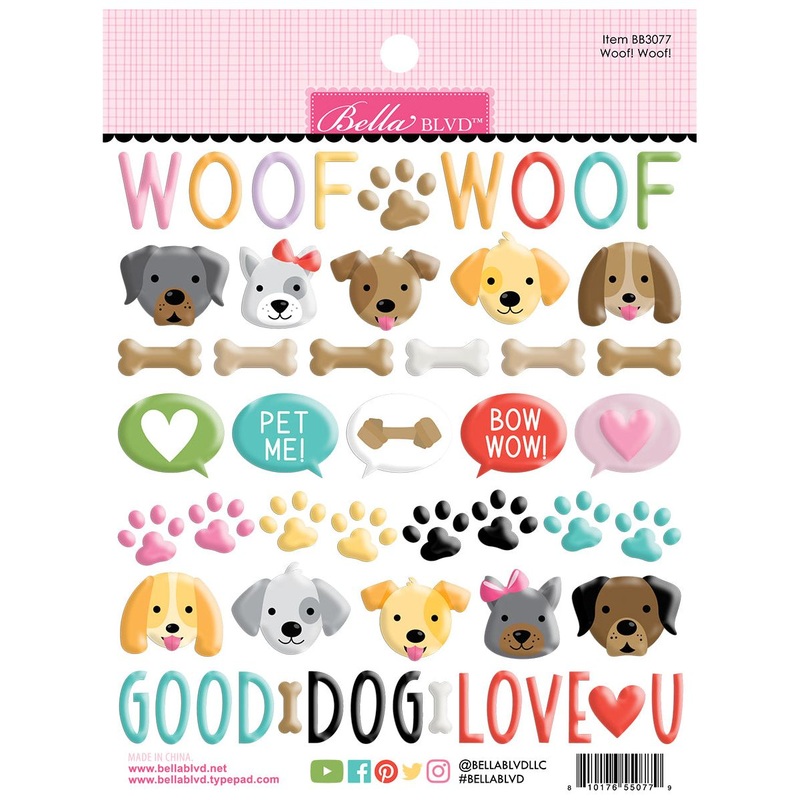 Bella Blvd – Bow Wow – Woof! Woof! – Puffy Stickers