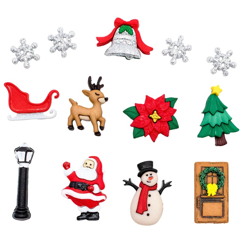 Buttons Galore & More – Buttons – Christmas Collection / Christmas Village  / 4835