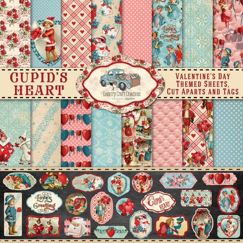 – Cupid’s Heart – 8×8 – Cotton Bristol