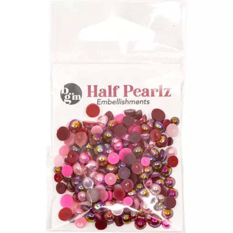 Buttons Galore & More – Shaker Embellishments – Half Pearlz – Love Story / HPZ216