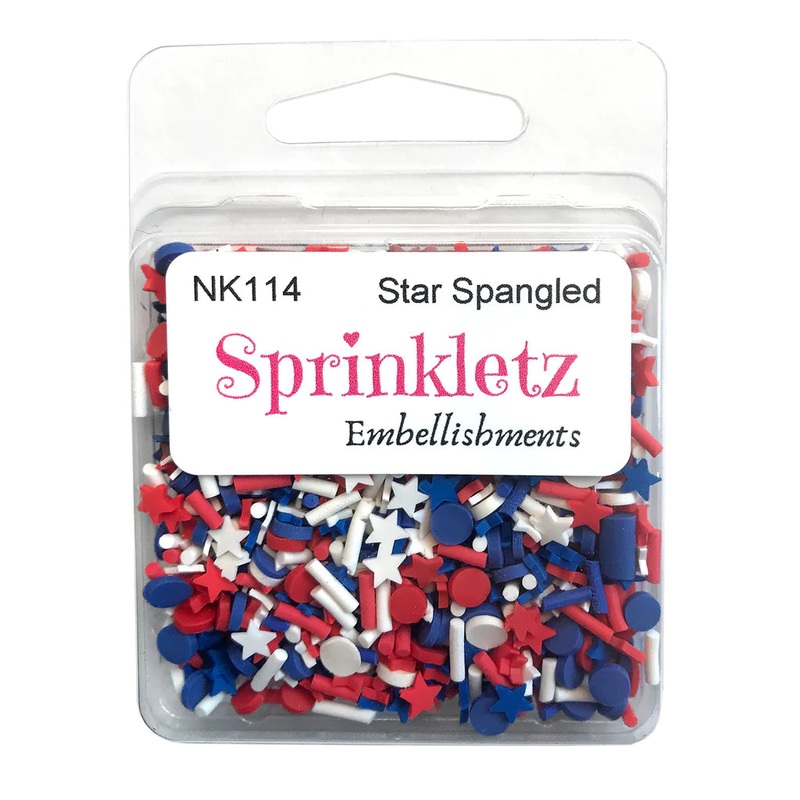 Buttons Galore & More – Shaker Embellishments – Sprinkletz – Star Spangled / NK114