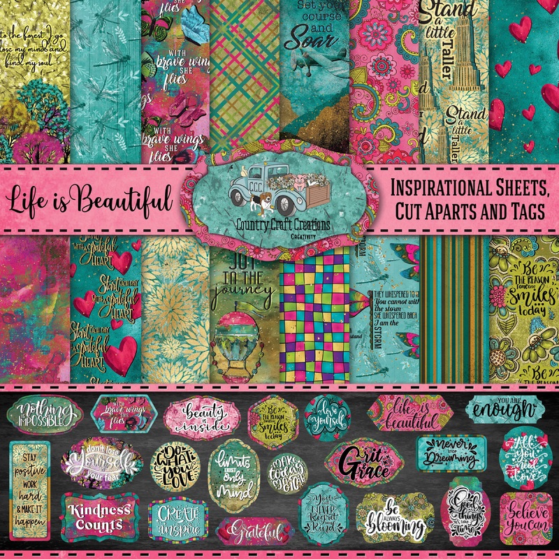 – Life is Beautiful – 8×8 – Cotton Bristol