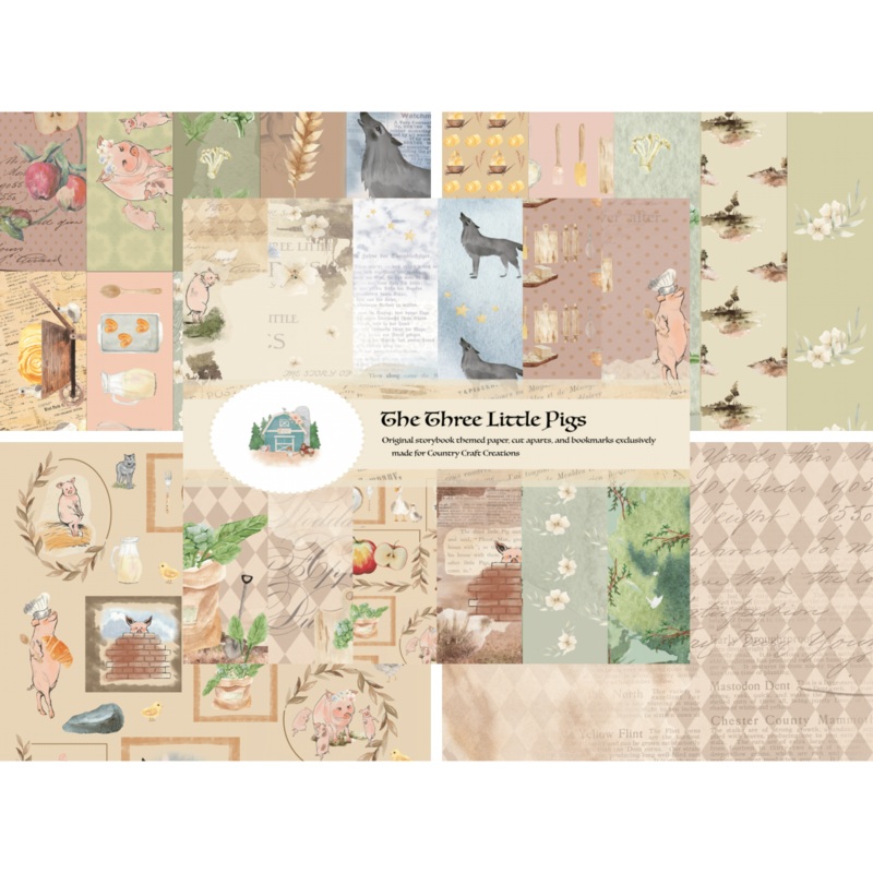 – The Three Little Pigs – 8×8 – Cotton Bristol
