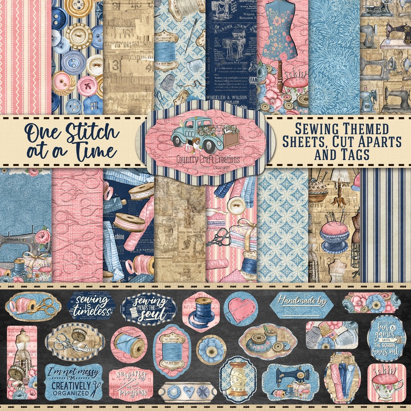 – One Stitch at a Time – 8×8 – Cotton Bristol