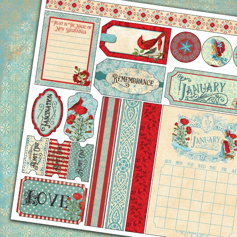 – Remember the Time Calendar Cut Apart Sheets – 12×12 – Single Sheets  -January