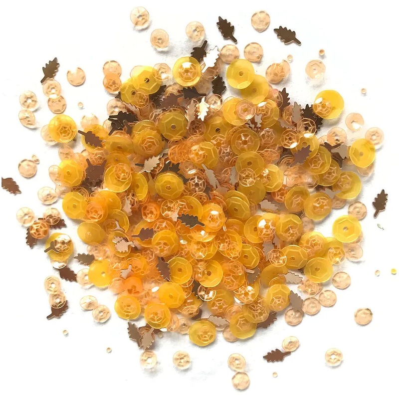 Buttons Galore & More – Shaker Embellishments – Sequin in Cello Bags – Leaves/PS713