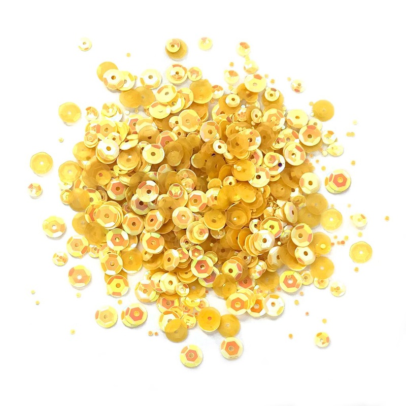 Buttons Galore & More – Shaker Embellishments – Sequin in Cello Bags – Sunshine / PS729