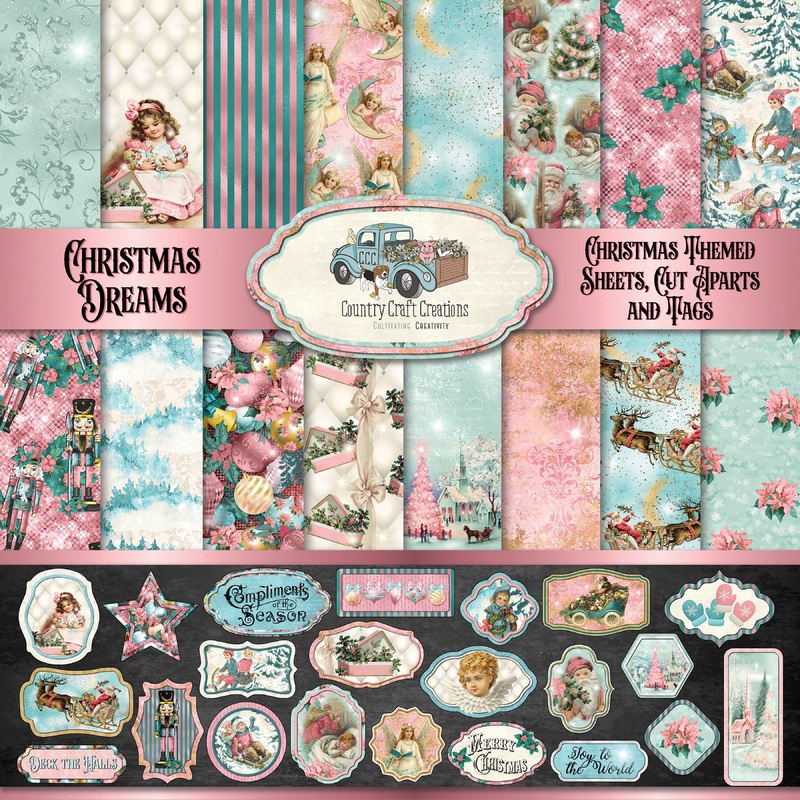 – Christmas Dreams – 8×8 – Cotton Bristol