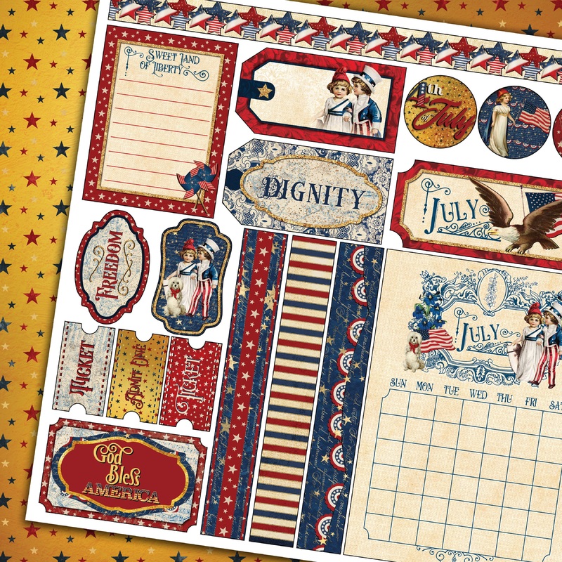 – Remember the Time Calendar Cut Apart Sheets – 12×12 – Single Sheets  – July