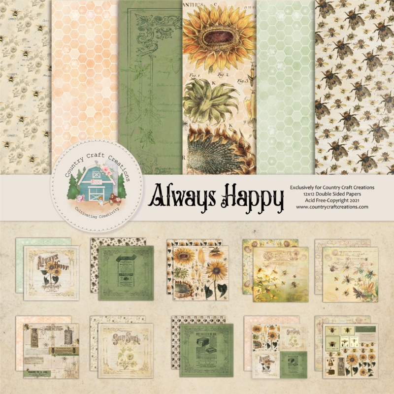 – Always Happy – 12×12 – Cotton Bristol