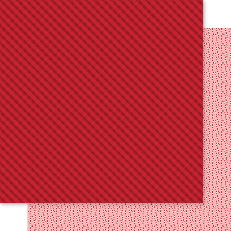 Bella Blvd – Merry Little Christmas Collection – 12×12 Single Sheets – Candy Cane Kisses / BB2822
