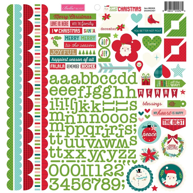 Bella Blvd – Merry Little Christmas Collection – Doohickey Cardstock Stickers / BB2828