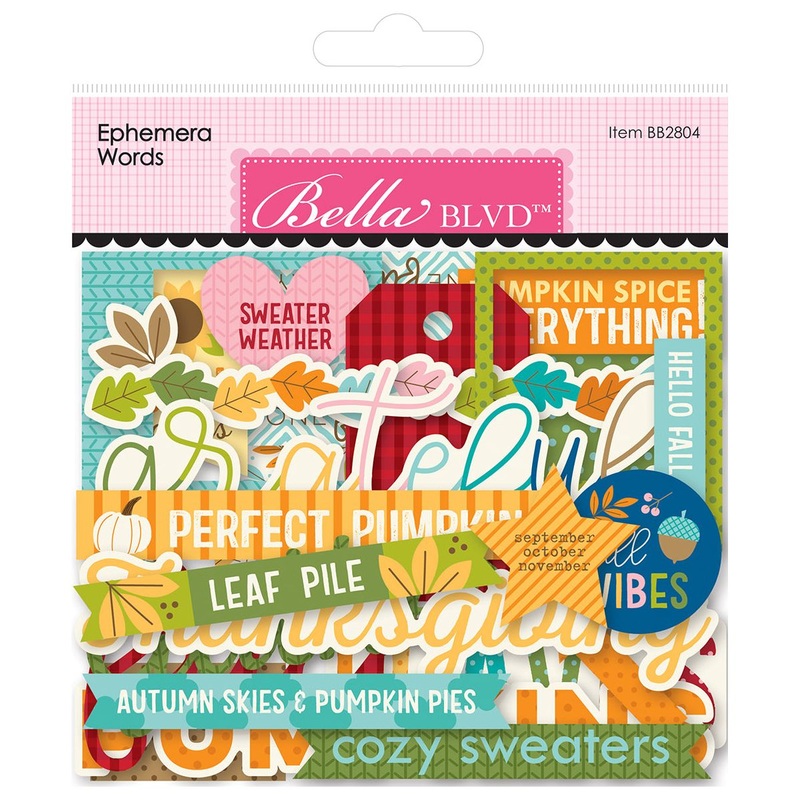 Bella Blvd – One Fall Day Collection – Ephemera Words / BB2804