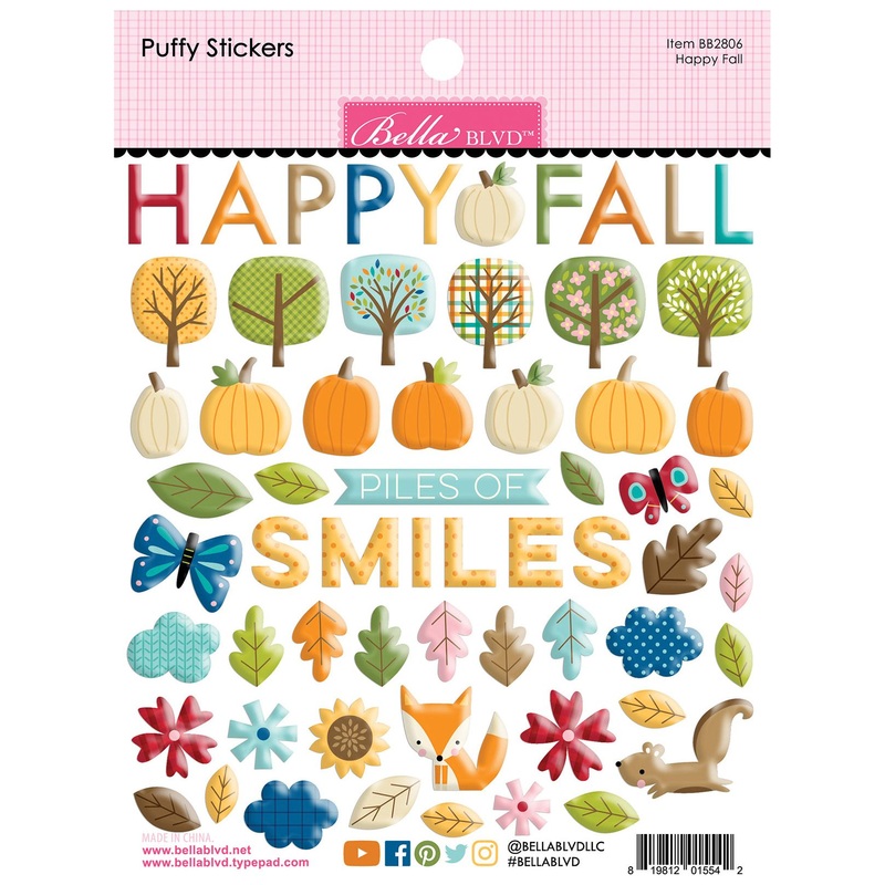 Bella Blvd – One Fall Day Collection – Puffy Stickers / BB2806