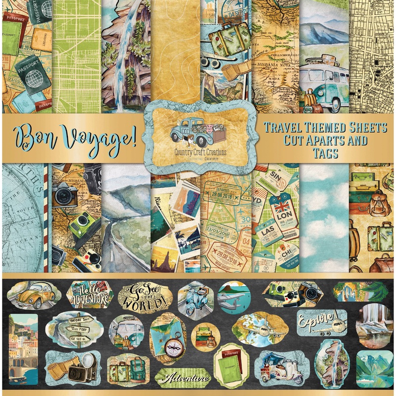 – Bon Voyage – 12×12 – Cotton Bristol