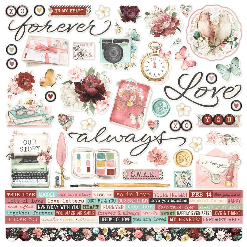 Simple Stories – Simple Vintage Love Story – 12 x 12 Cardstock Stickers
