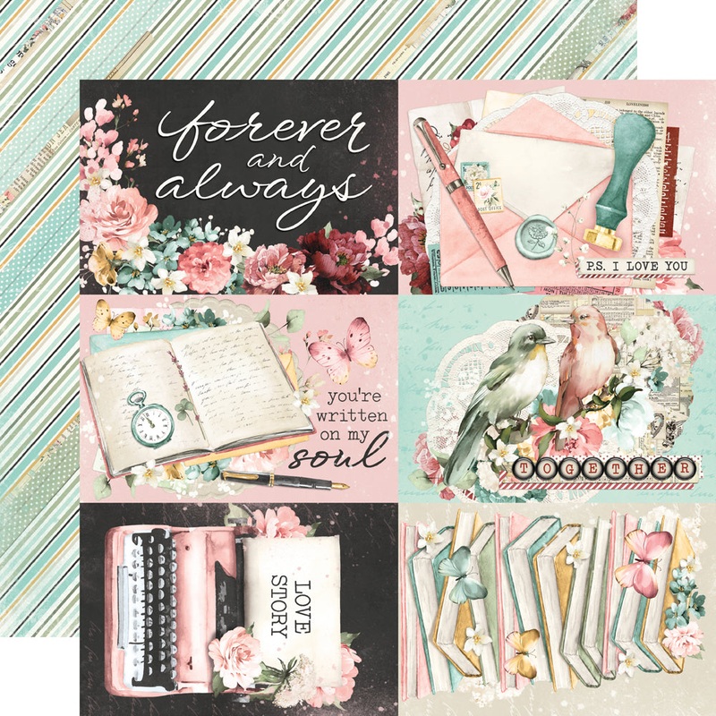 Simple Stories – Simple Vintage Love Story – 12×12 Single Sheet – 4×6 Elements
