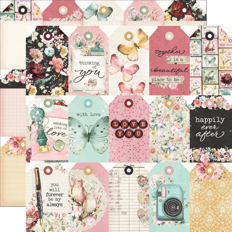 Simple Stories – Simple Vintage Love Story – 12×12 Single Sheet – Tag Elements