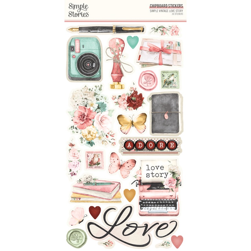 Simple Stories – Simple Vintage Love Story – 6×12 Chipboard