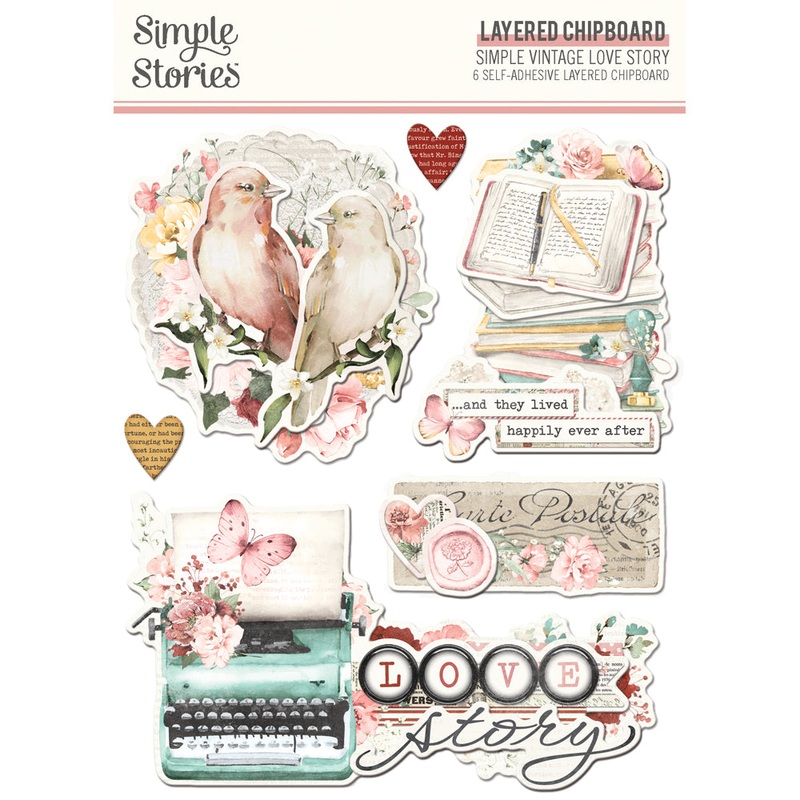 Simple Stories – Simple Vintage Love Story – Layered Chipboard