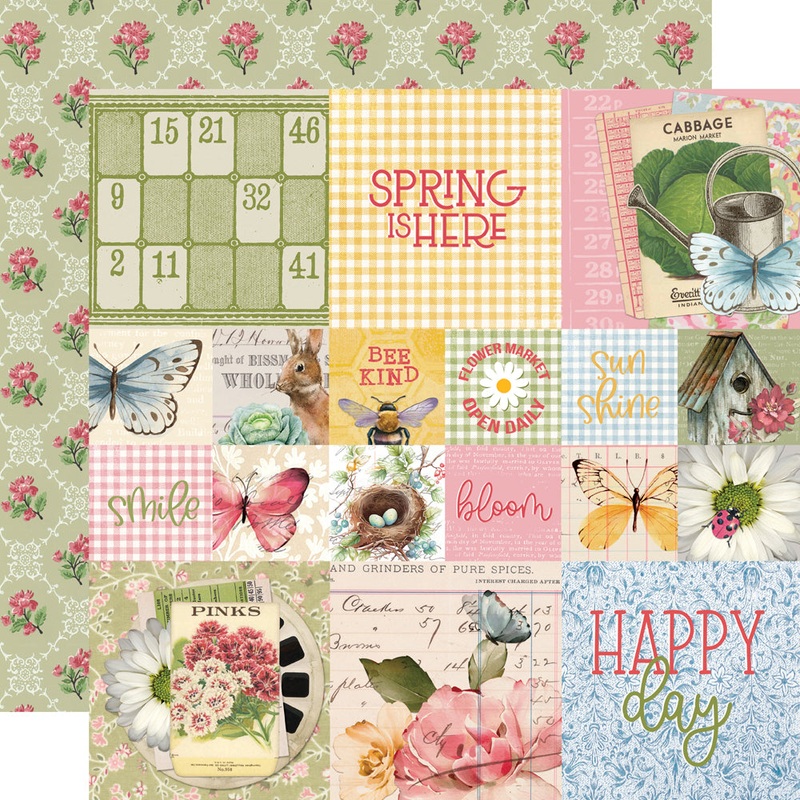 Simple Stories – Simple Vintage Spring Garden – 12×12 Single Sheet – 2×2 / 4×4 Elements