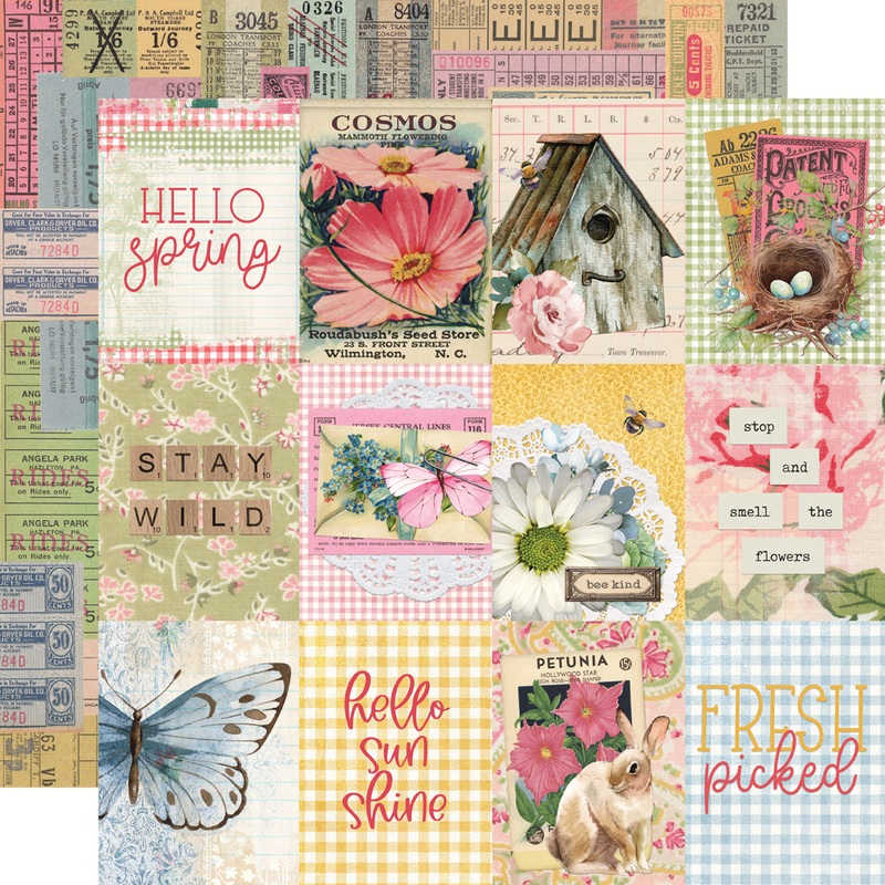 Simple Stories – Simple Vintage Spring Garden – 12×12 Single Sheet – 3×4 Elements