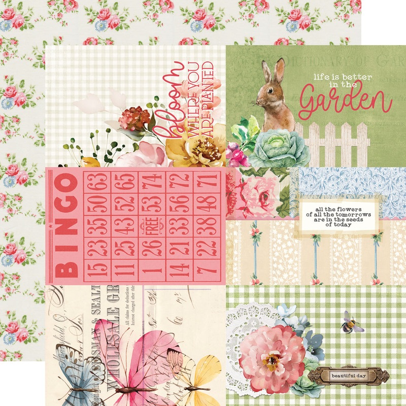 Simple Stories – Simple Vintage Spring Garden – 12×12 Single Sheet – 4×6 Elements