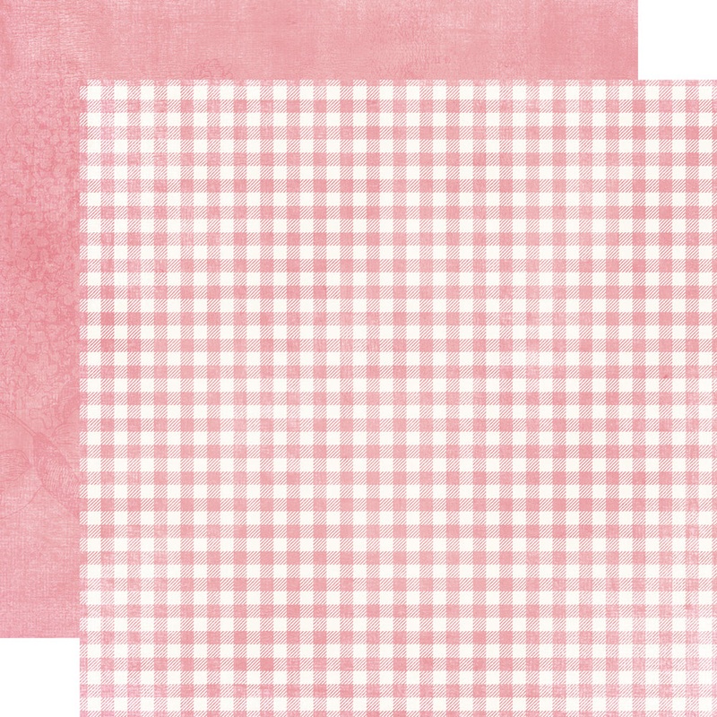 Simple Stories – Simple Vintage Spring Garden – 12×12 Single Sheet – Petunia Gingham