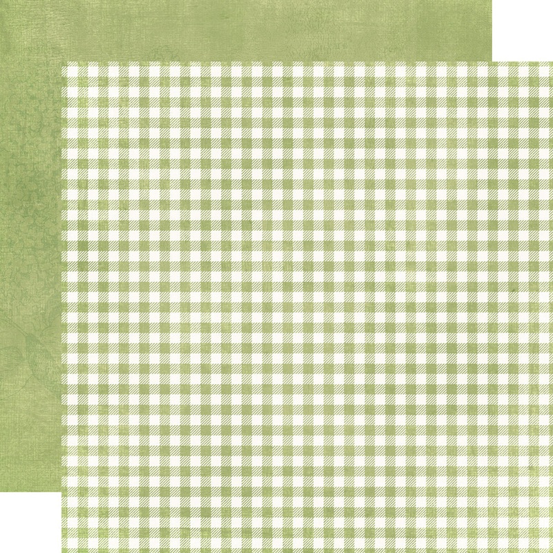 Simple Stories – Simple Vintage Spring Garden – 12×12 Single Sheet – Sweet Pea Gingham