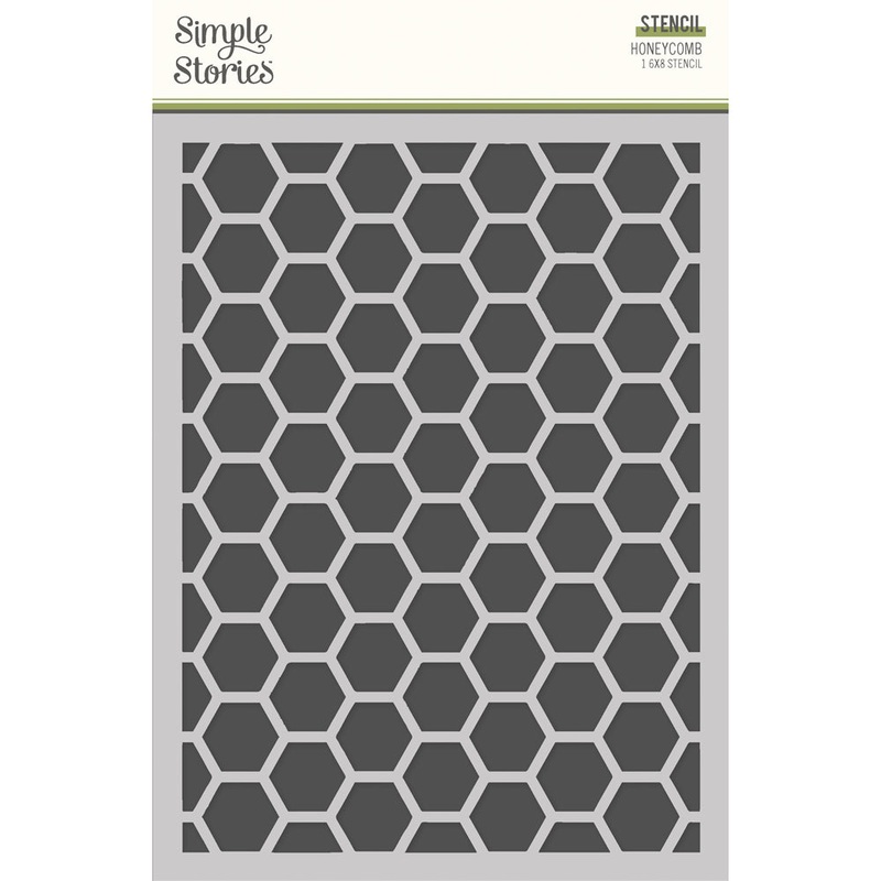 Simple Stories – Simple Vintage Spring Garden – 6×8 Stencil – Honeycomb
