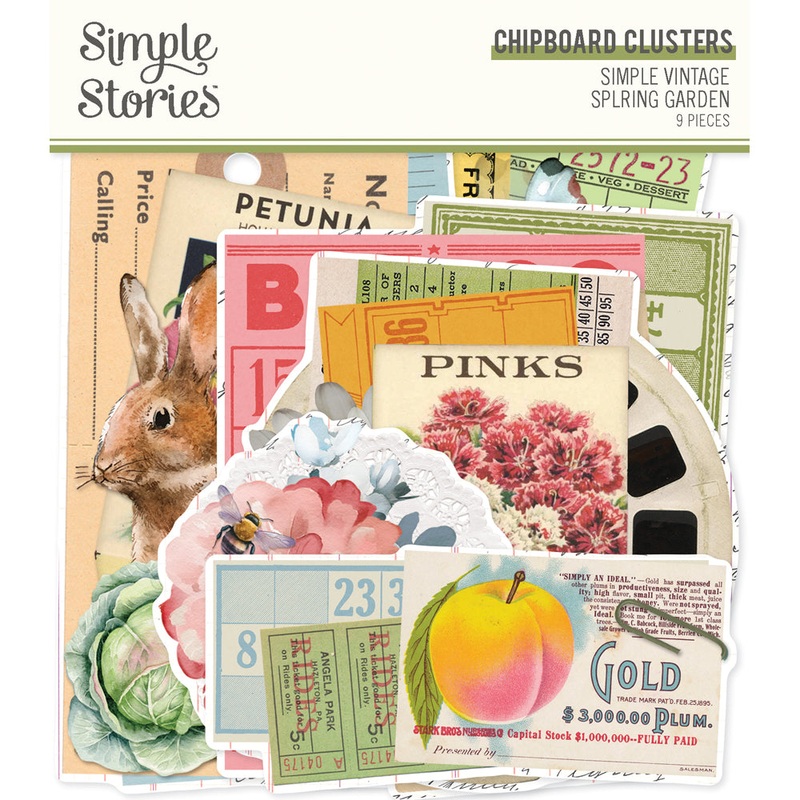 Simple Stories – Simple Vintage Spring Garden – Chipboard Clusters