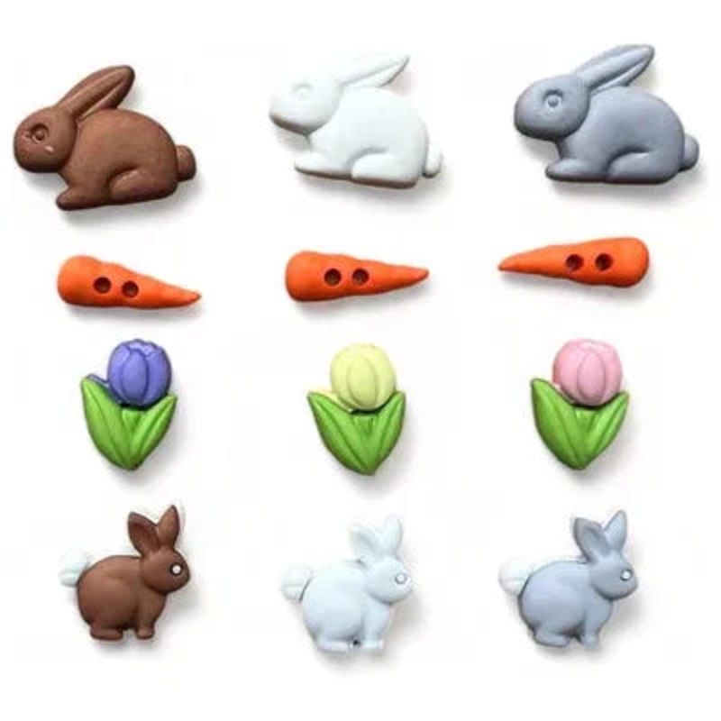 Buttons Galore & More – Buttons – Bunny Fun / 4468