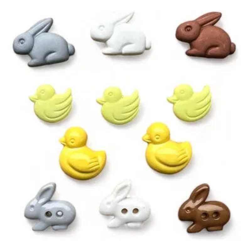Buttons Galore & More – Buttons – Ducks & Bunnies / 4472